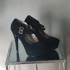 Black platform heels